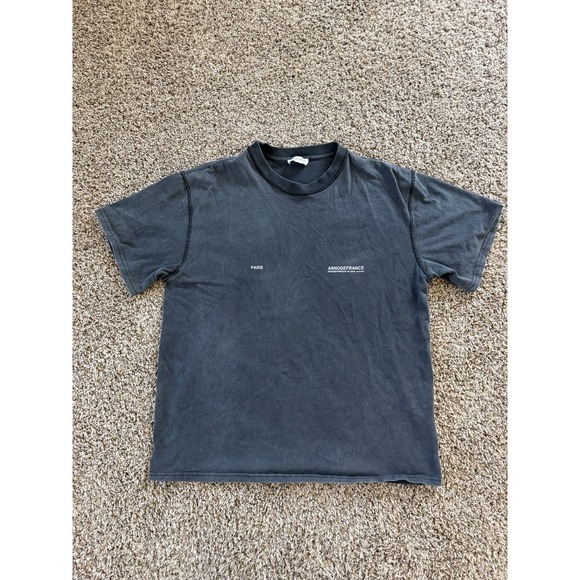 The Unbranded Brand Other - Arnodefrance Paris Mens Short Sleeve Washed Grey XL